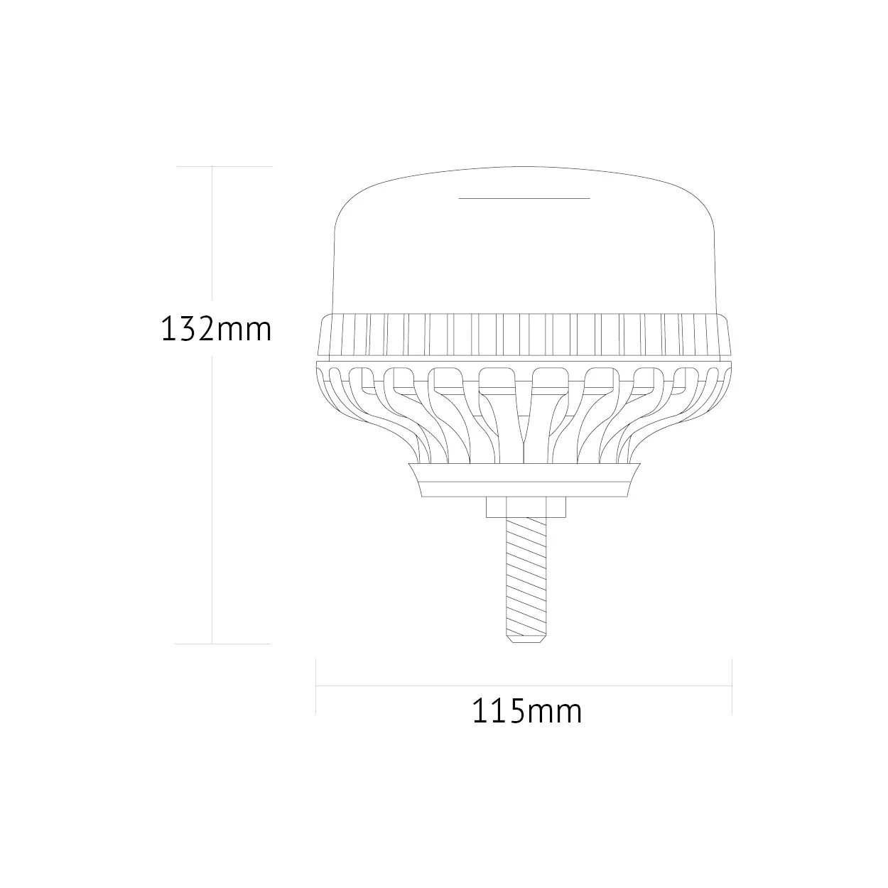 BBL002 LED Beacon Single Bolt - Image 2