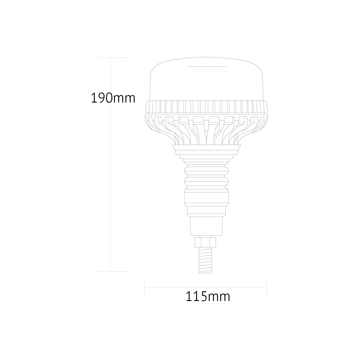 BBL004 LED Beacon Flexi Single Bolt - Image 2