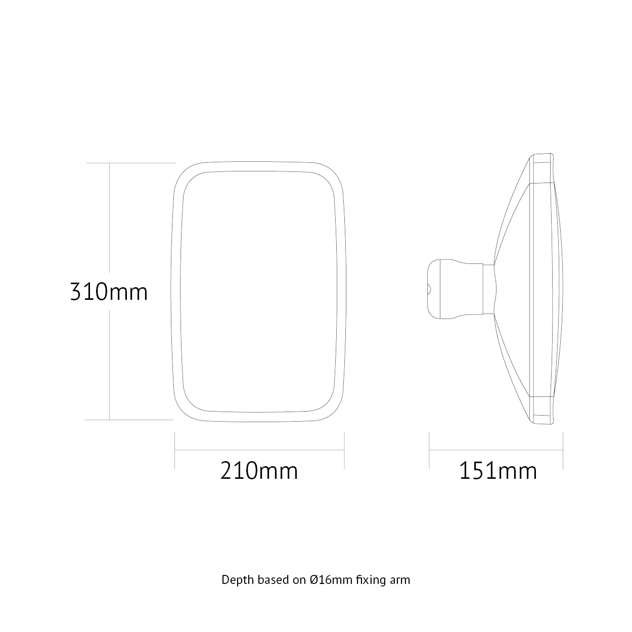 VM1RH - Heated Mirror (Black) - Image 2
